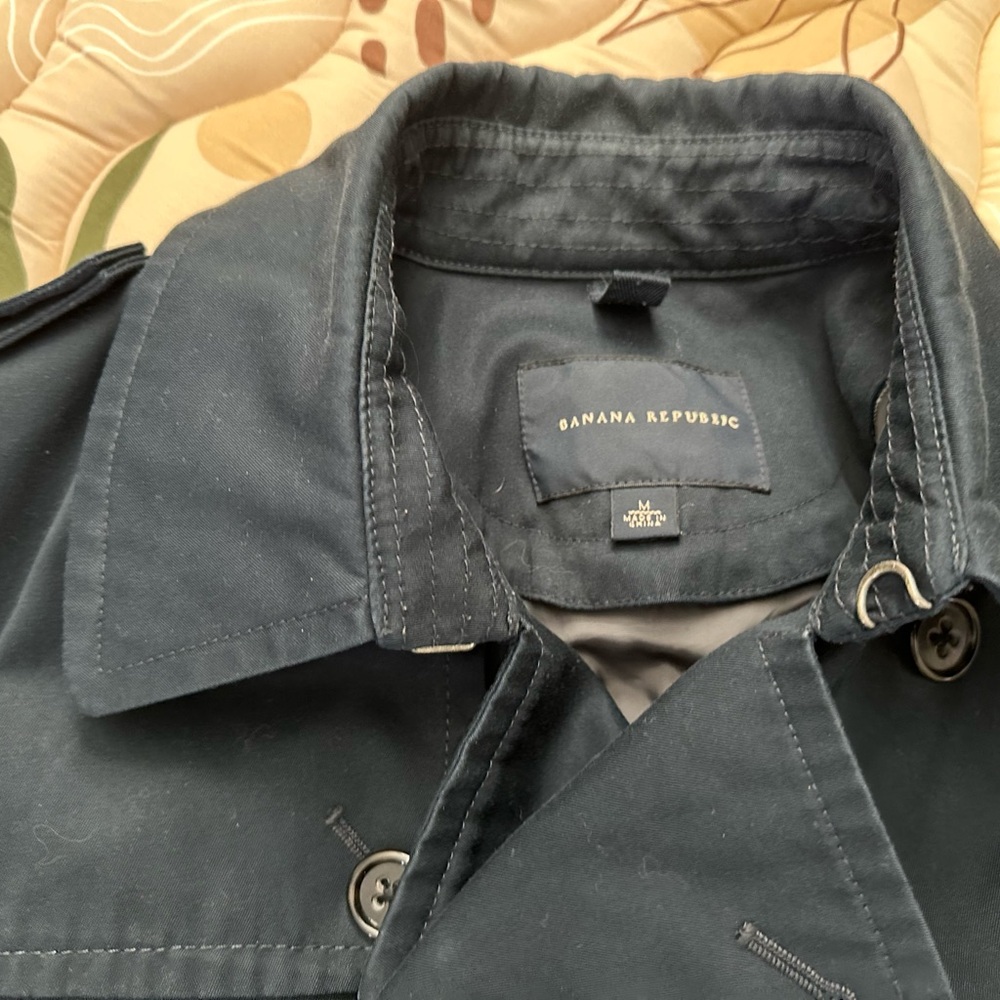Banana Republic Navy Peacoat Size M - Double-Breasted, Detachable Lining - Picture 2 of 8